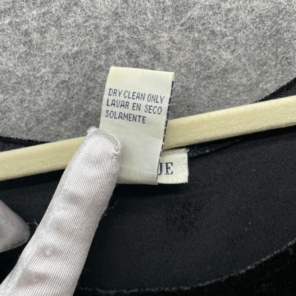 VTG The Avenue Sleeveless Maxi Dress 18 Black Velvet Rayon Tank Dress A-Line - Picture 6 of 9